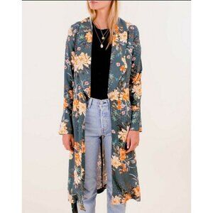 New Flynn Skye Paulina Duster Abstract Emerald